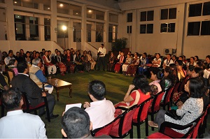 The Governor of Arunachal Pradesh Shri. P B  Acharya   and  State First Lady Smti. Kavita Acharya with the Staffs of Balwadis School at Raj Bhavan on 2nd  May2017